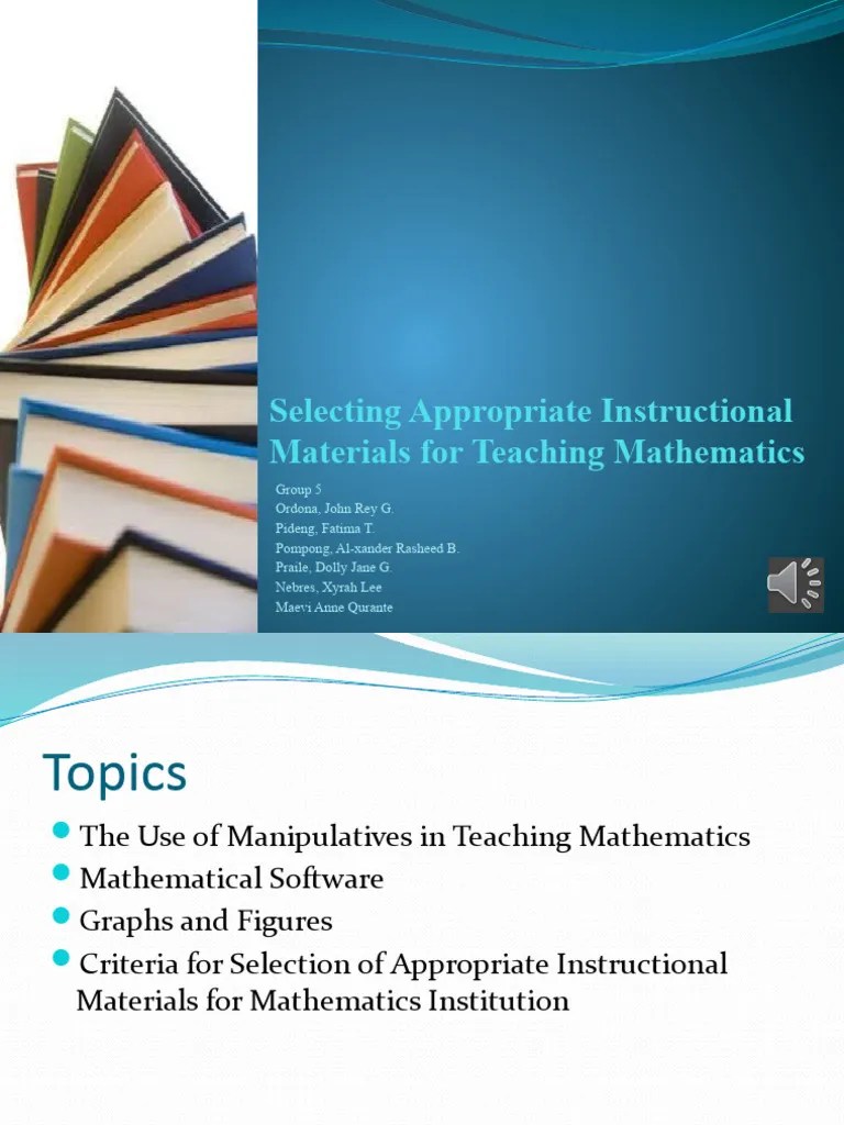 Guide To Selecting Instructional Materials For Mathematics Education - Retina Vintage Arts for Desktop