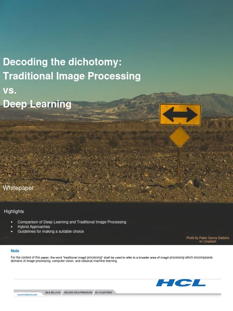 Traditional Image Processing VS Deep Learning | PDF | Deep Learning ...
