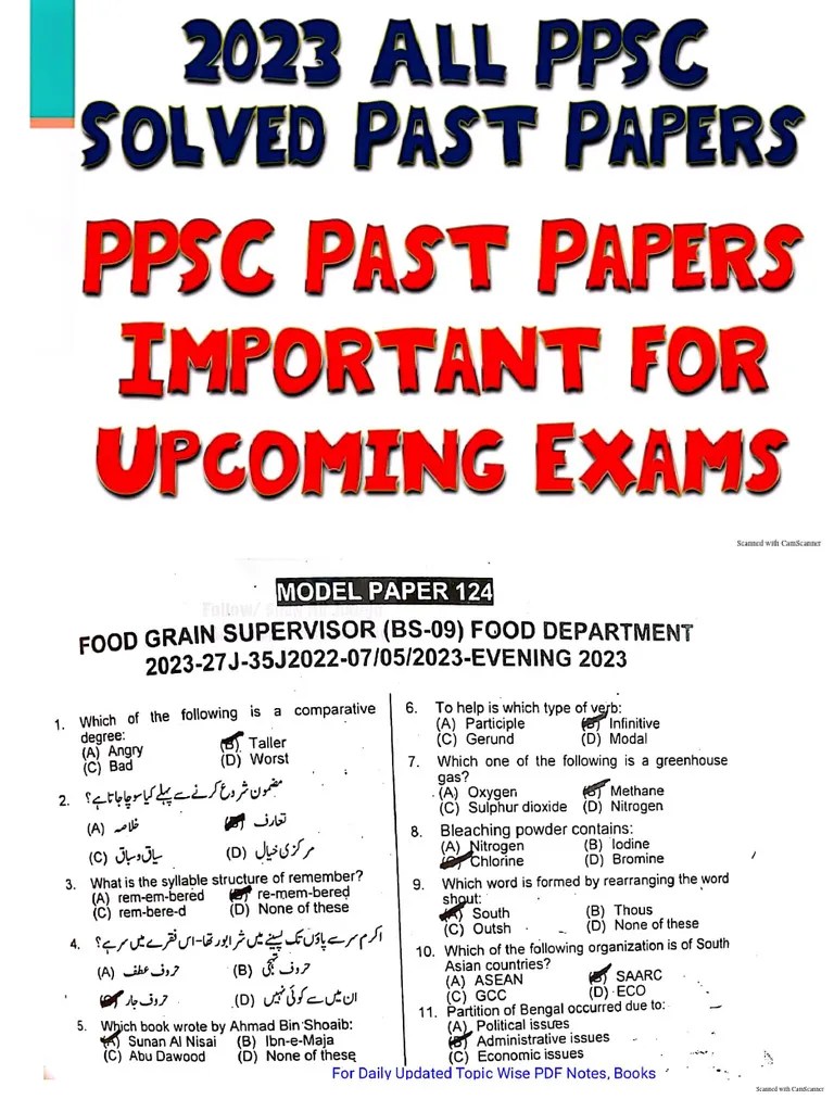 Ppsc Past Papers Collection Pdf Pdf