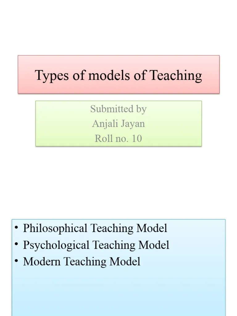 Types Of Models Of Teaching | PDF | Experience | John Locke