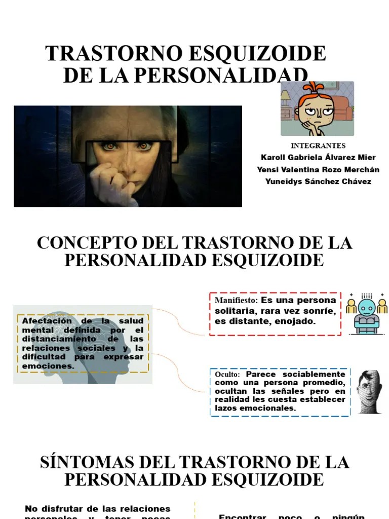 Diapositivas Trastorno De La Personalidad Esquizoide | PDF | Trastorno ...