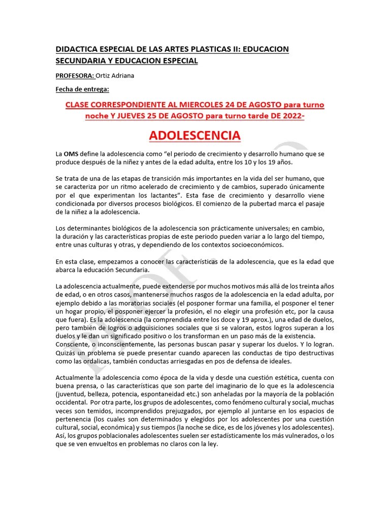 Adolescencia-Leañez-Iturbe Y Guia De Estudio2023-15-16-Juni-Didactica ...