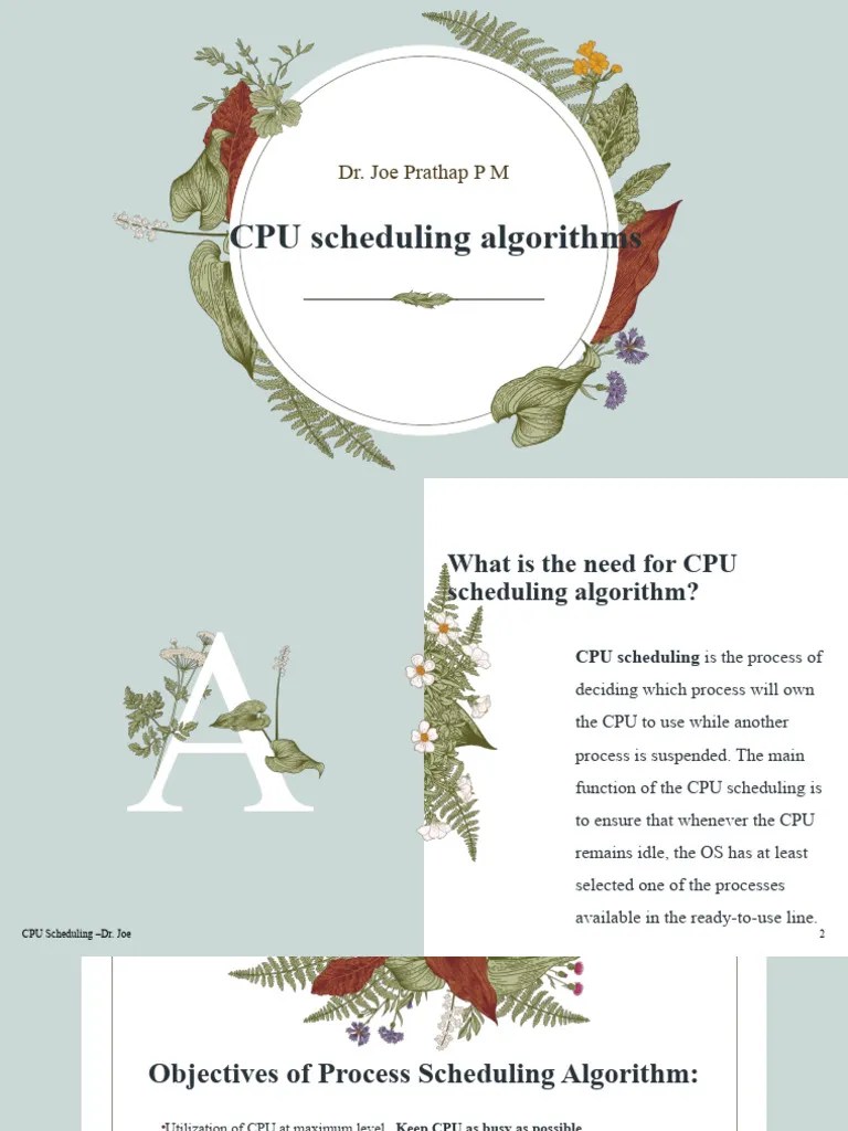 CPU Scheduling Algorithms | PDF | Scheduling (Computing) | Computer ...