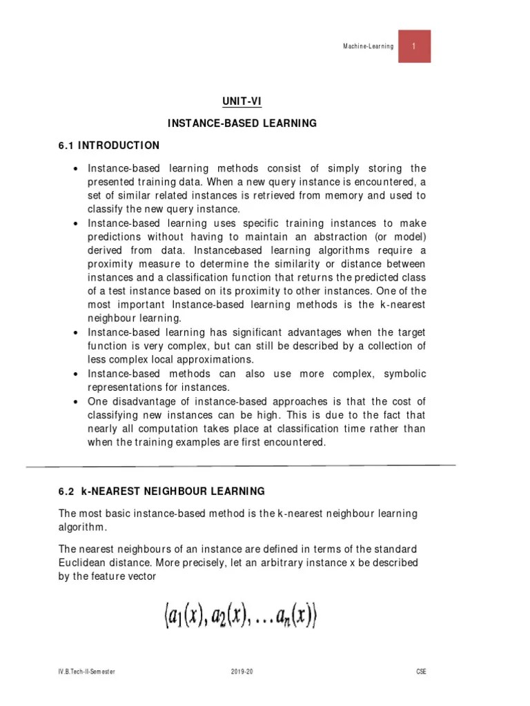 Unit-4 ML | PDF | Machine Learning | Statistical Classification