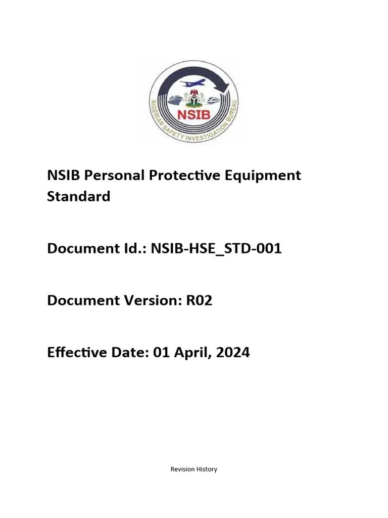 Personal Protective Equipment Standard | PDF | Personal Protective ...