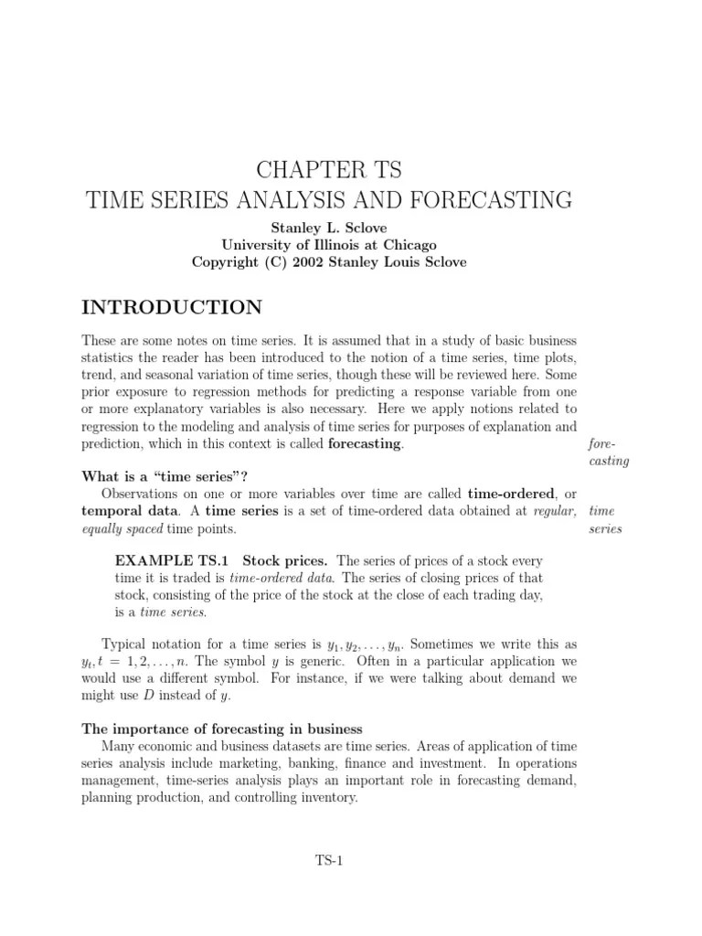 Time Series Analysis And Forecasting | PDF | Time Series | Regression ...