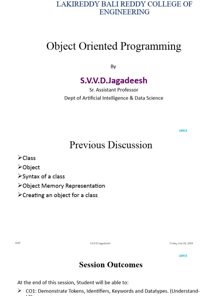 Unit-I Introduction To Tokens, Identifiers, Keywords, Datatypes | PDF ...