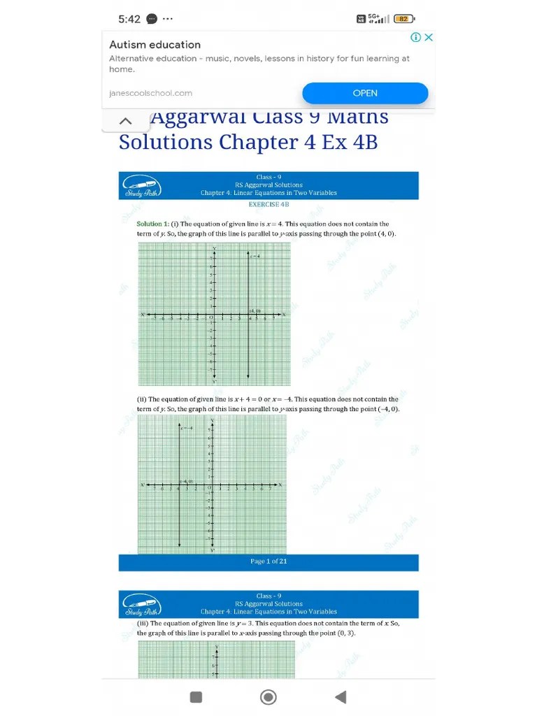 Maths Class 9th Ex-4B | PDF