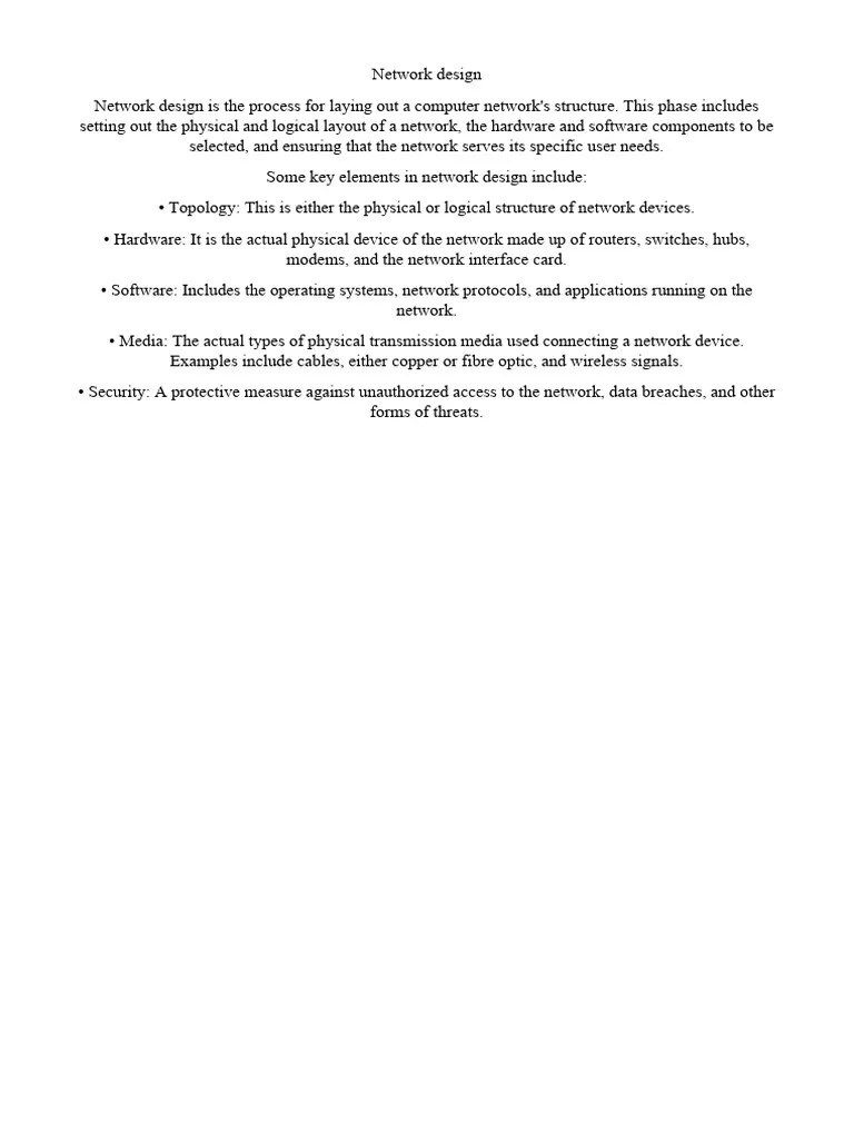 Network Design | PDF