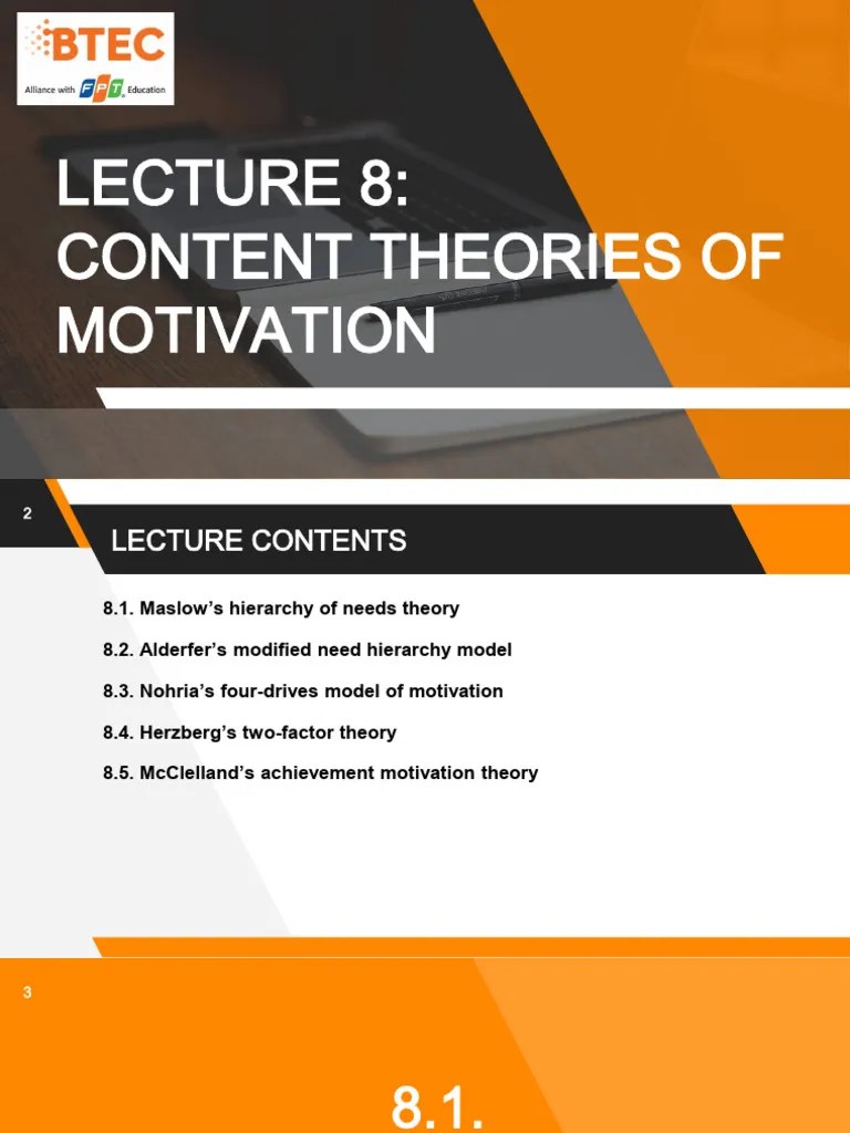 LM Lecture 8_Content Theories Of Motivation | PDF | Motivational ...