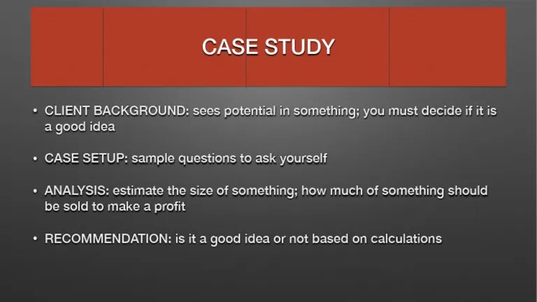 Case Study Interview Practice | PDF