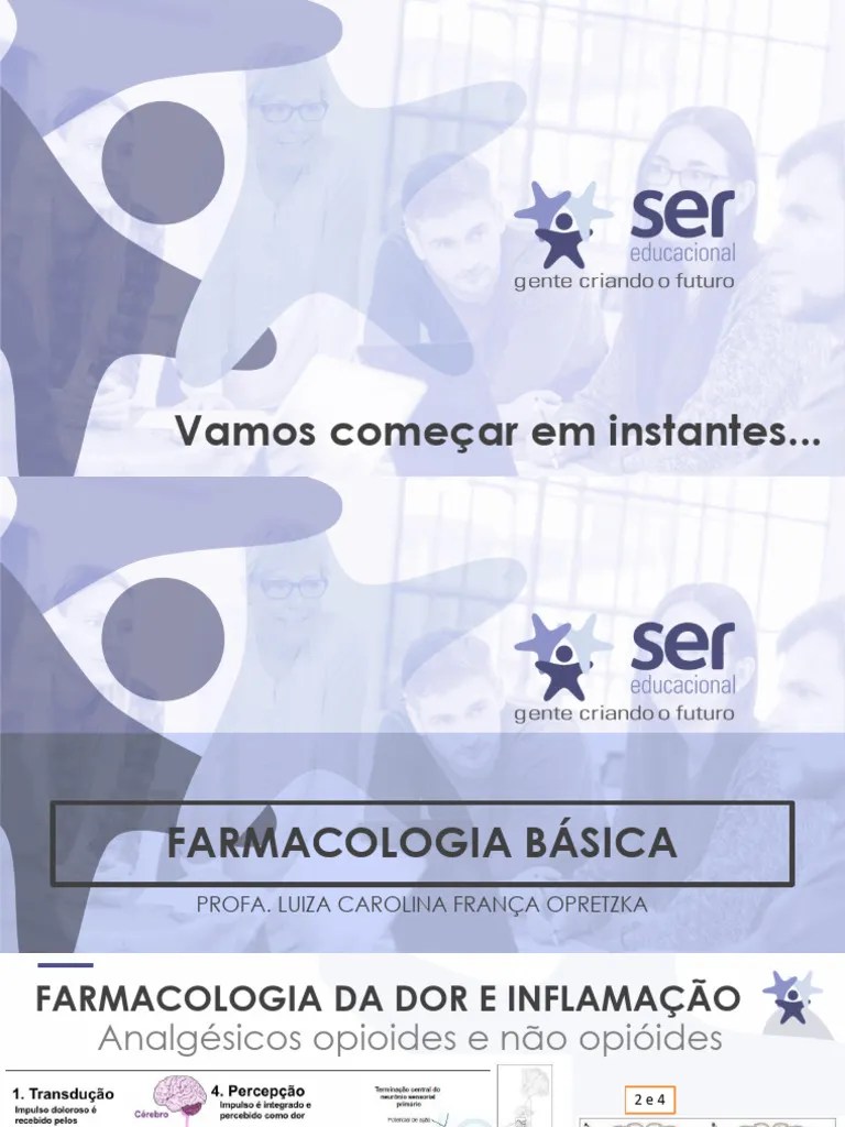 Aulas 5 E 6 - Farmacologia Básica Farmacologia Da Dor, Inflamaçãoe ...