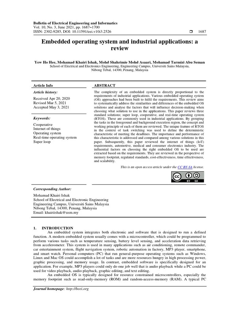 Embedded Operating System And Industrial Applicati | PDF | Embedded ...