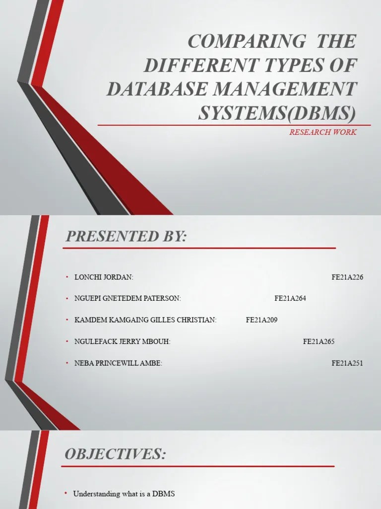 Comparing The Different Types Of Database Management Systems (DBMS ...