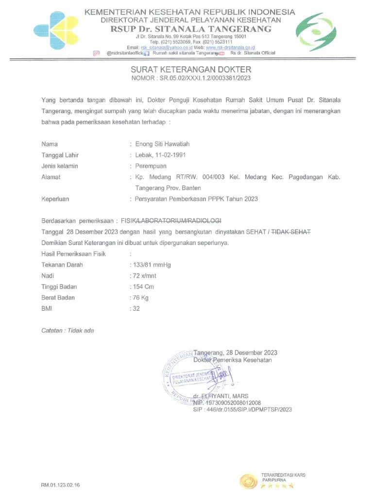 Surat Keterangan Jasmani Dan Rohani (2) | PDF