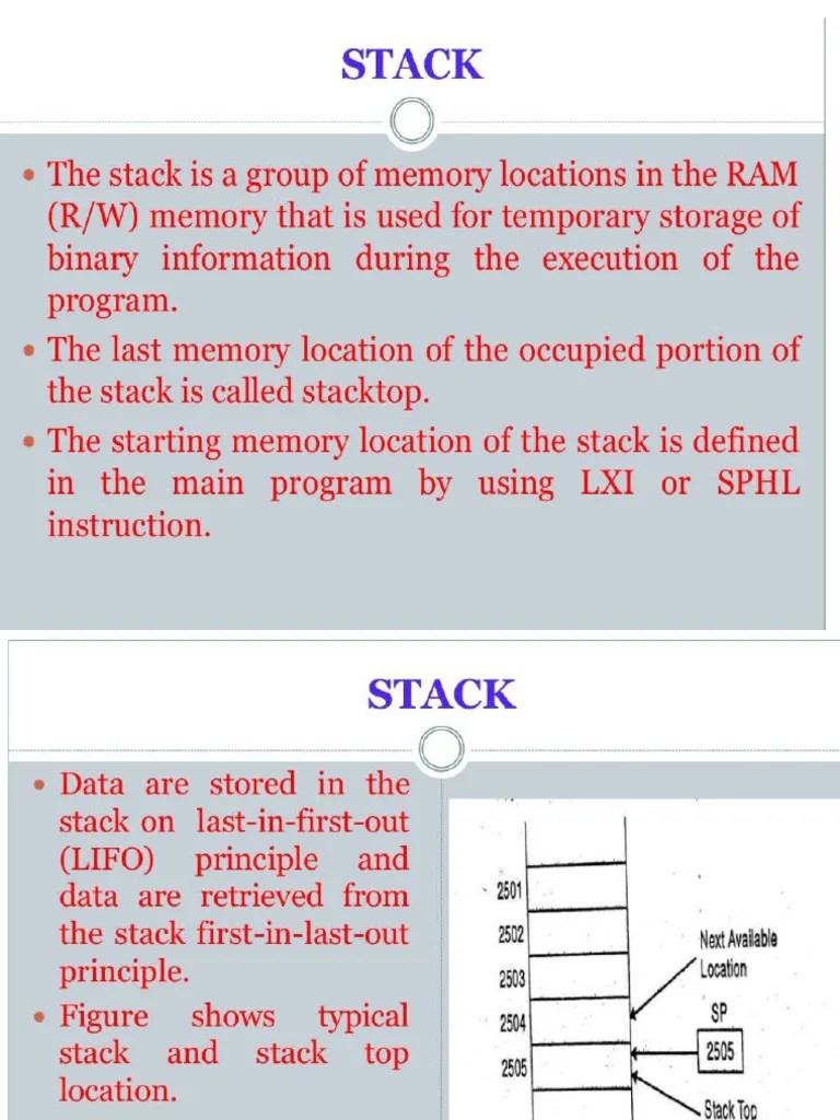 Stack & Subroutine | PDF | Home & Garden | Computers