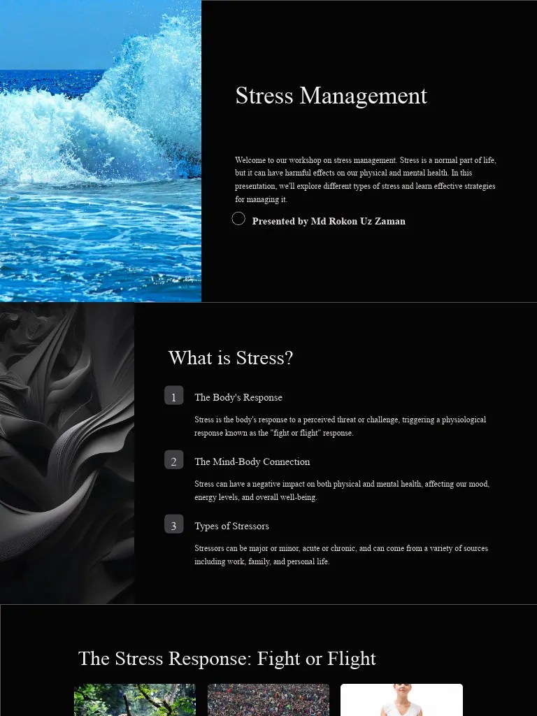 Stress Management | PDF | Relaxation (Psychology) | Mindfulness