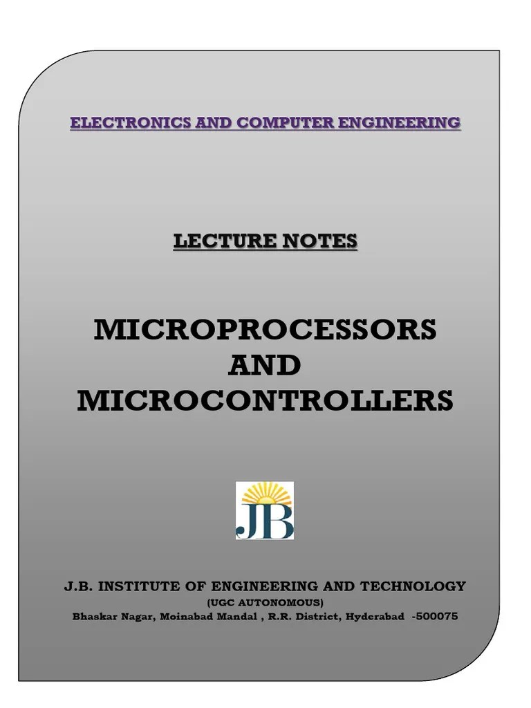 MPMC Notes Final | PDF | Electrical Engineering | Digital Electronics