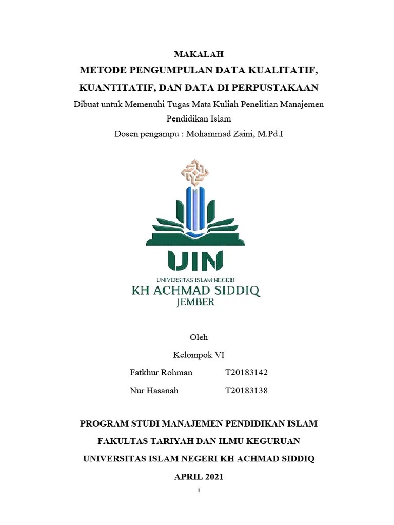 Metode Pengumpulan Data Kualitatif, Kuantitatif, Dan Data Di ...