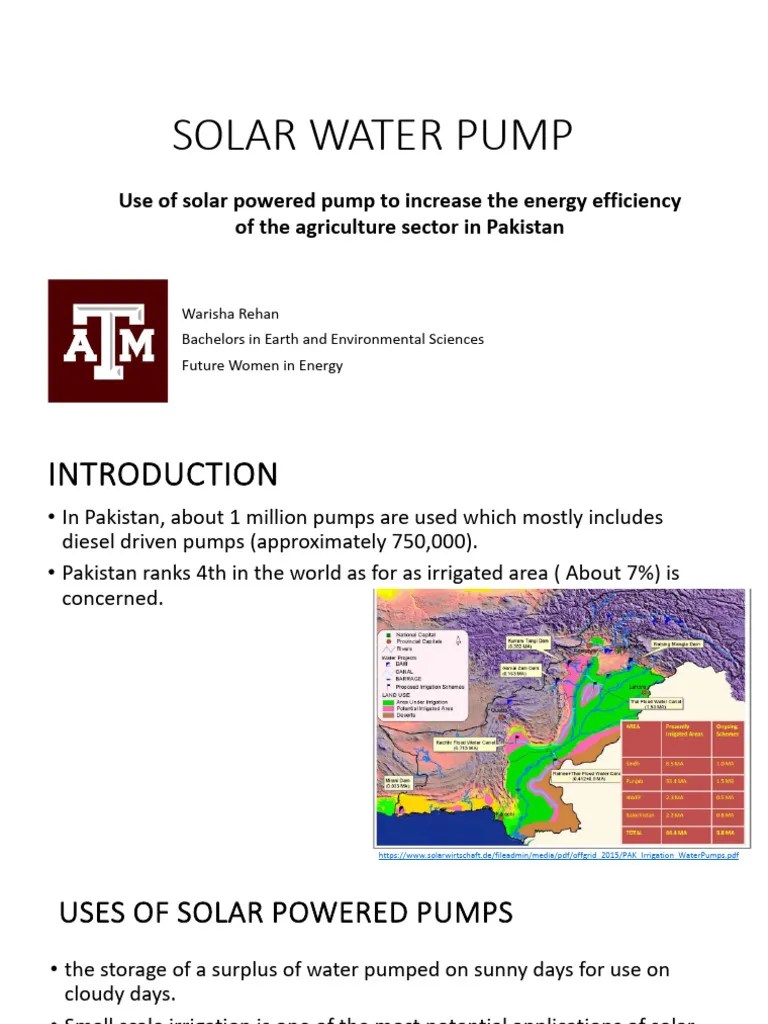 Solar Water Pump | PDF | Solar Energy | Solar Power