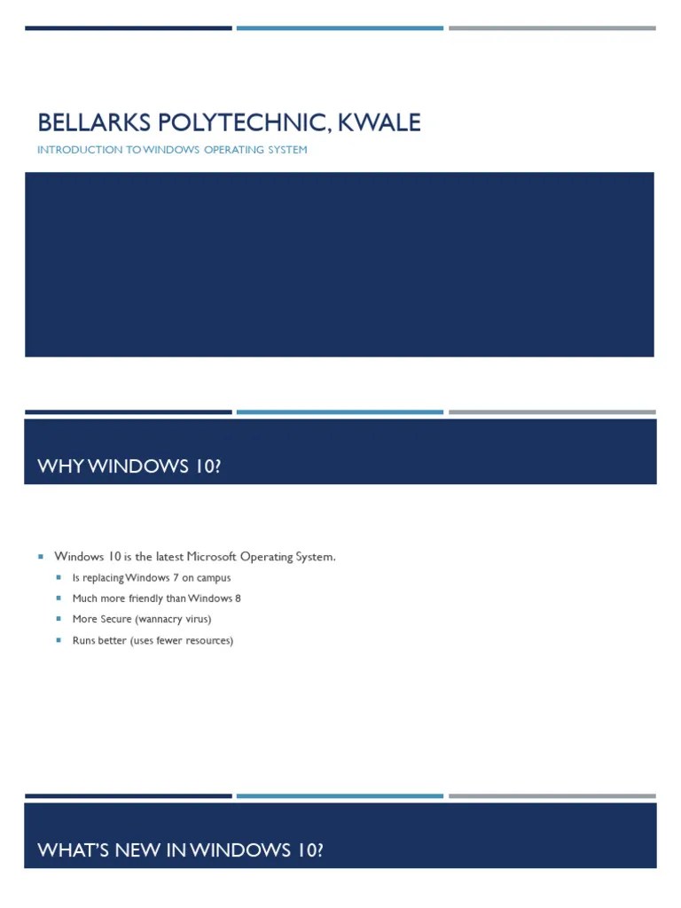 Intro Windows OS | PDF | Microsoft Windows | Windows 10