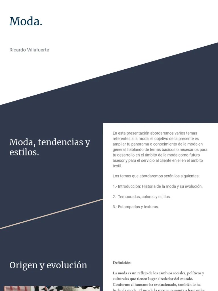 Historia Y Evolución De La Moda. | PDF | Moda | Ropa