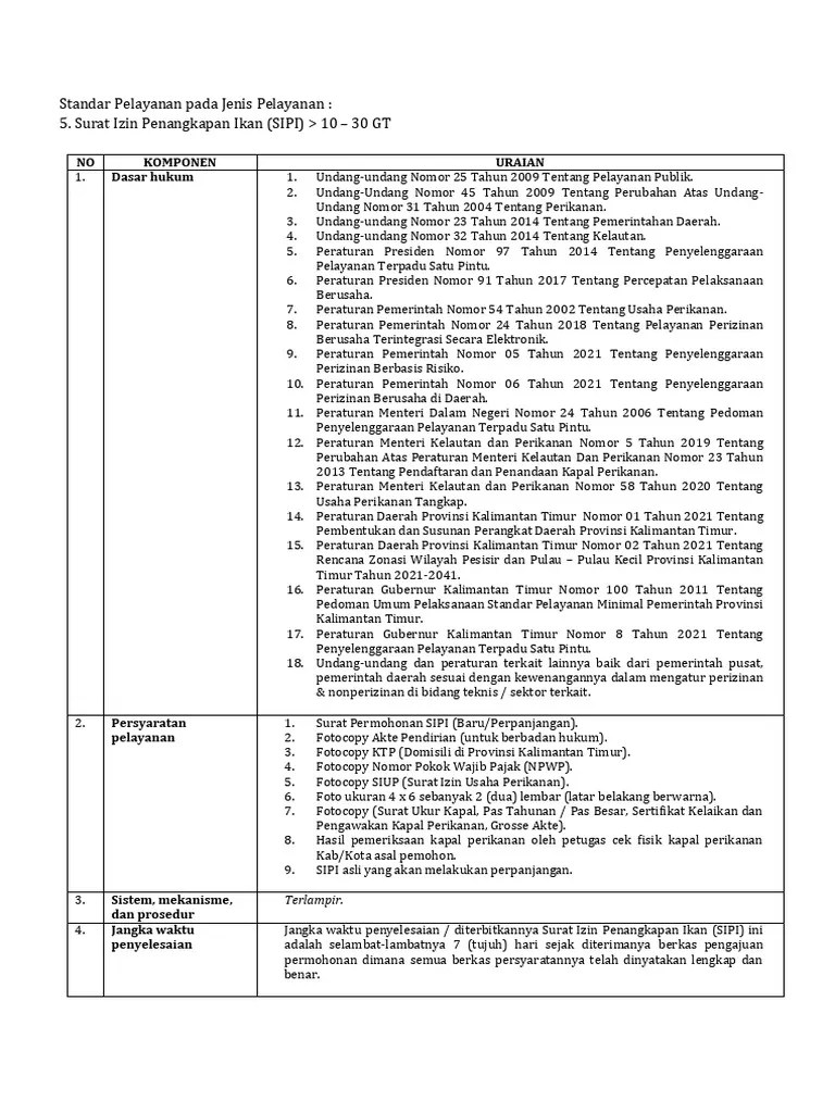 Surat Izin Penangkapan Ikan Sipi | PDF | Pengelolaan Keuangan & Uang | Teknologi & Rekayasa