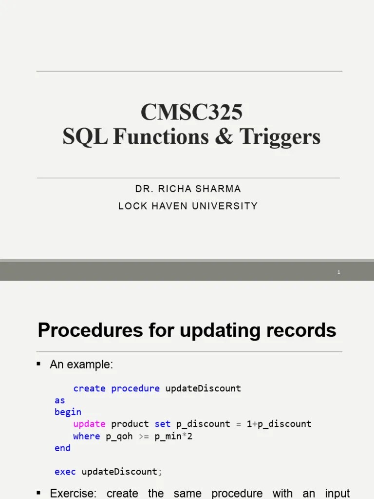 SQL Triggers & Functions | PDF | Information Retrieval | Computer ...