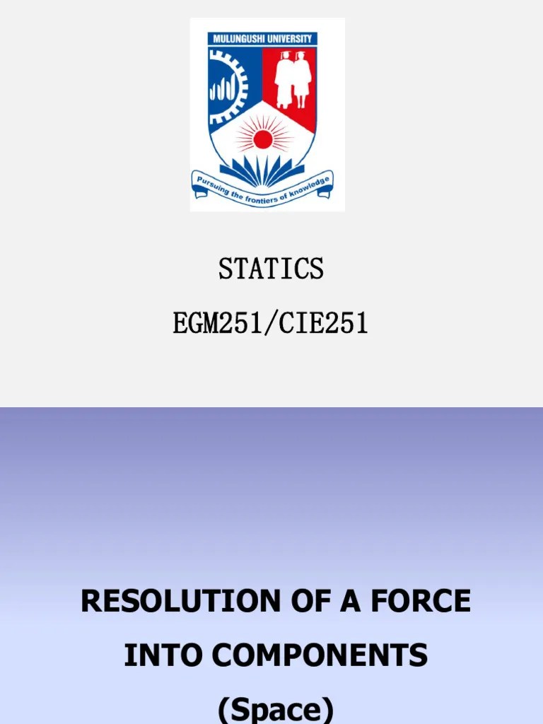 L2-3 Resolution Of A Force Into Components (Space) | PDF | Euclidean ...