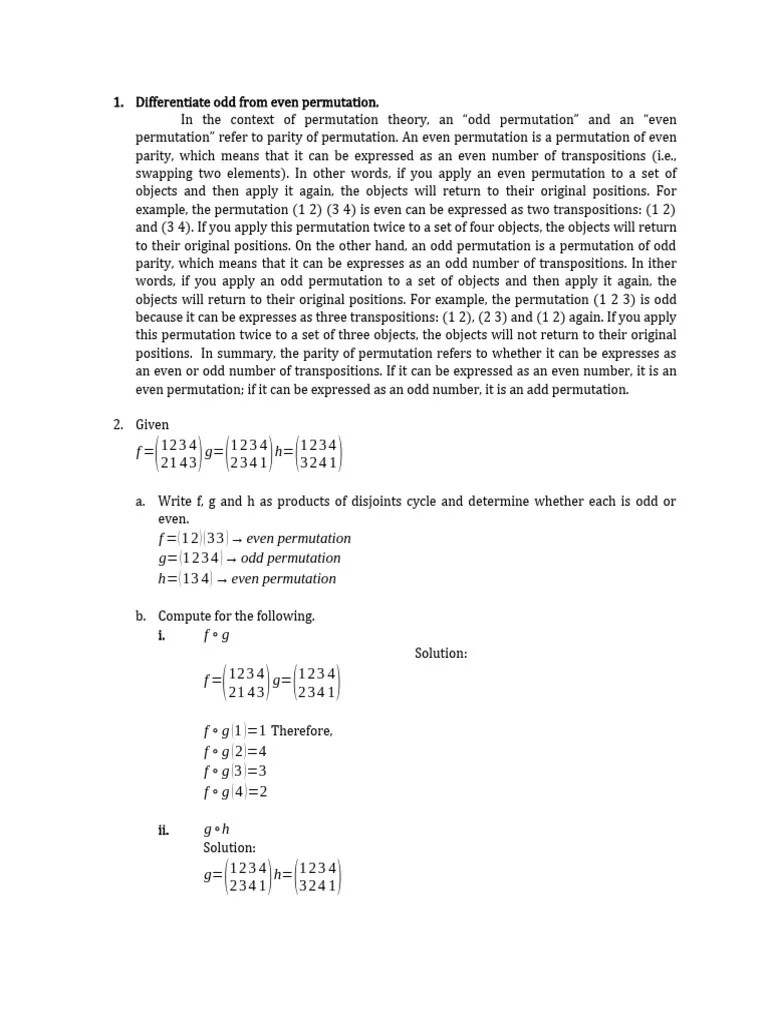 Abstract Algebra Exercise | PDF | Permutation | Mathematical Analysis