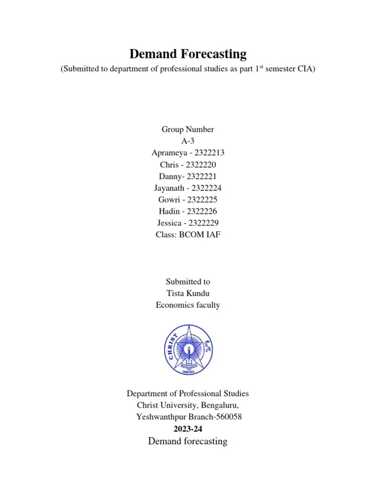 Demand Forecasting | PDF | Forecasting | Regression Analysis