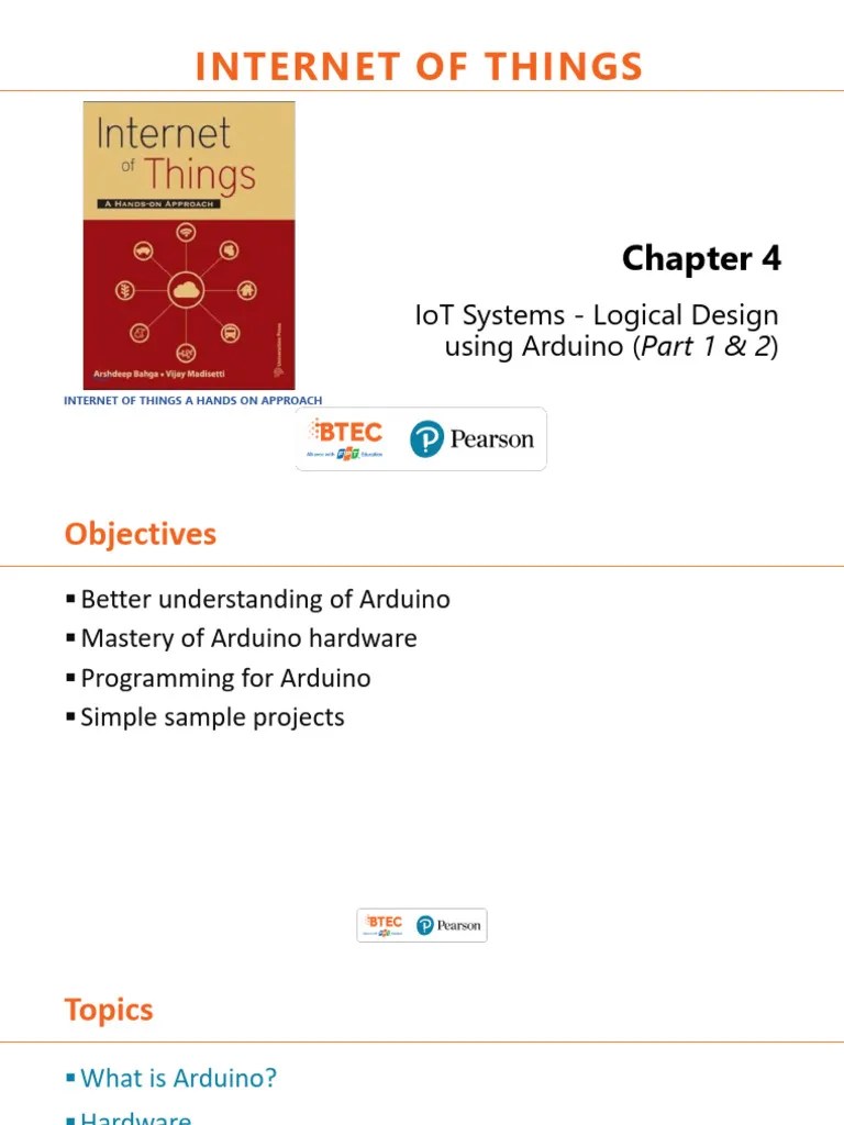 Lecture 04 05 IoT Systems Logical Design Using Arduino Part 1 2 | PDF ...