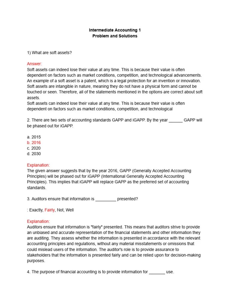Intermediate Accounting 1 Chapter 1 | PDF | Generally Accepted ...