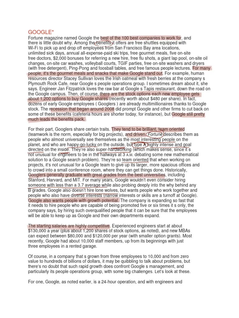 Google Case Study | PDF | Employment | Business