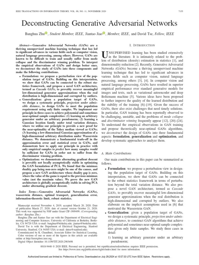 Deconstructing Generative Adversarial Networks | PDF | Normal ...