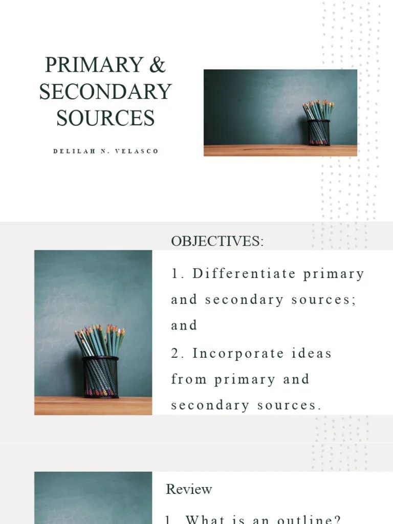 Primary & Secondary Sources | PDF | Cognition | Human Communication