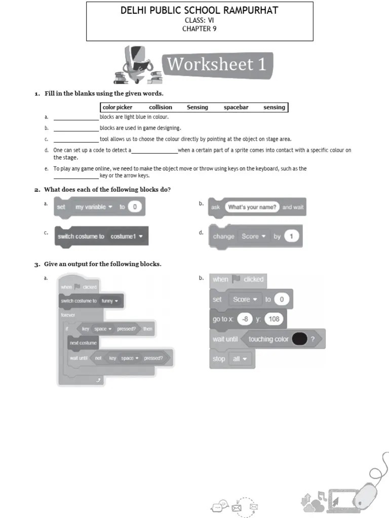 Class 6 Computer CH 9 Worksheet | PDF