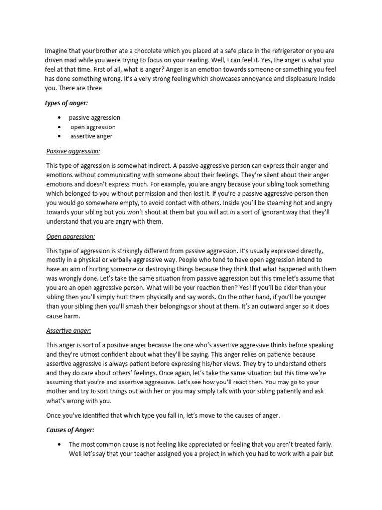 Anger Management | PDF | Anger | Aggression