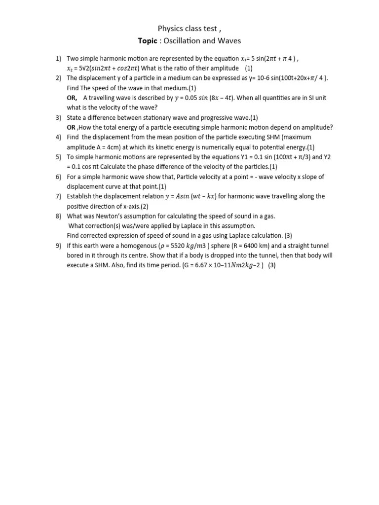 Oscillation And Wave | PDF
