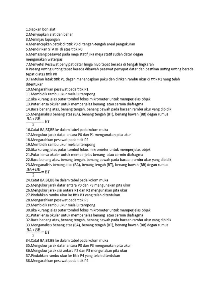 Contoh Langkah Kerja PPD | PDF