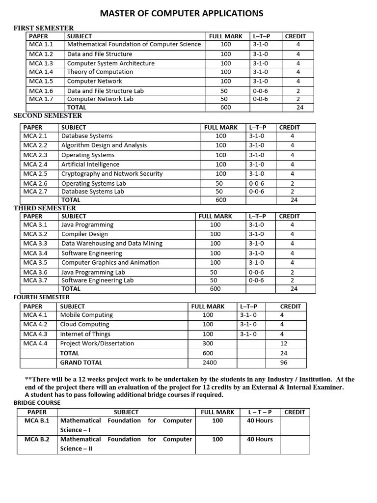 MCA Syllabus New | PDF | Cellular Network | Computer Network