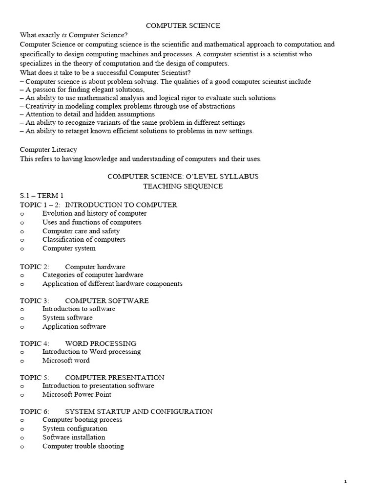 Computer Studies Notes S.4 | PDF | Digital Signal | Statistical ...