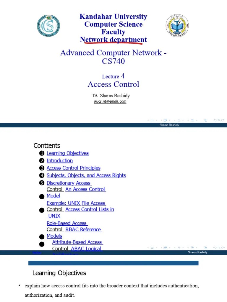04 -Access Control | PDF | Computer Access Control | Security Technology