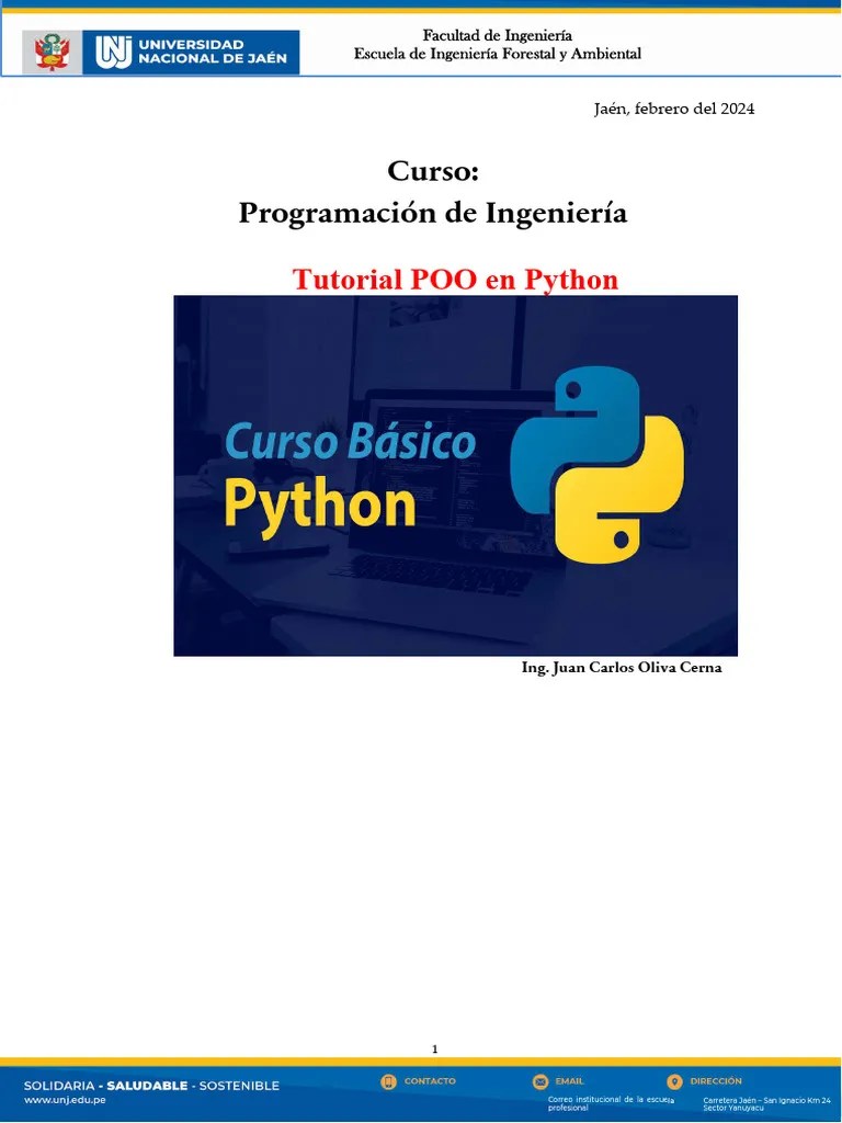 Tutorial Clases Y Objetos POO | PDF | Objeto (informática) | Python ...