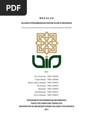 Indonesia (hindia belanda) adalah hukum barat (civil law) dan hukum asli. Makalah Sejarah Hukum Islam Di Indonesia Pdf