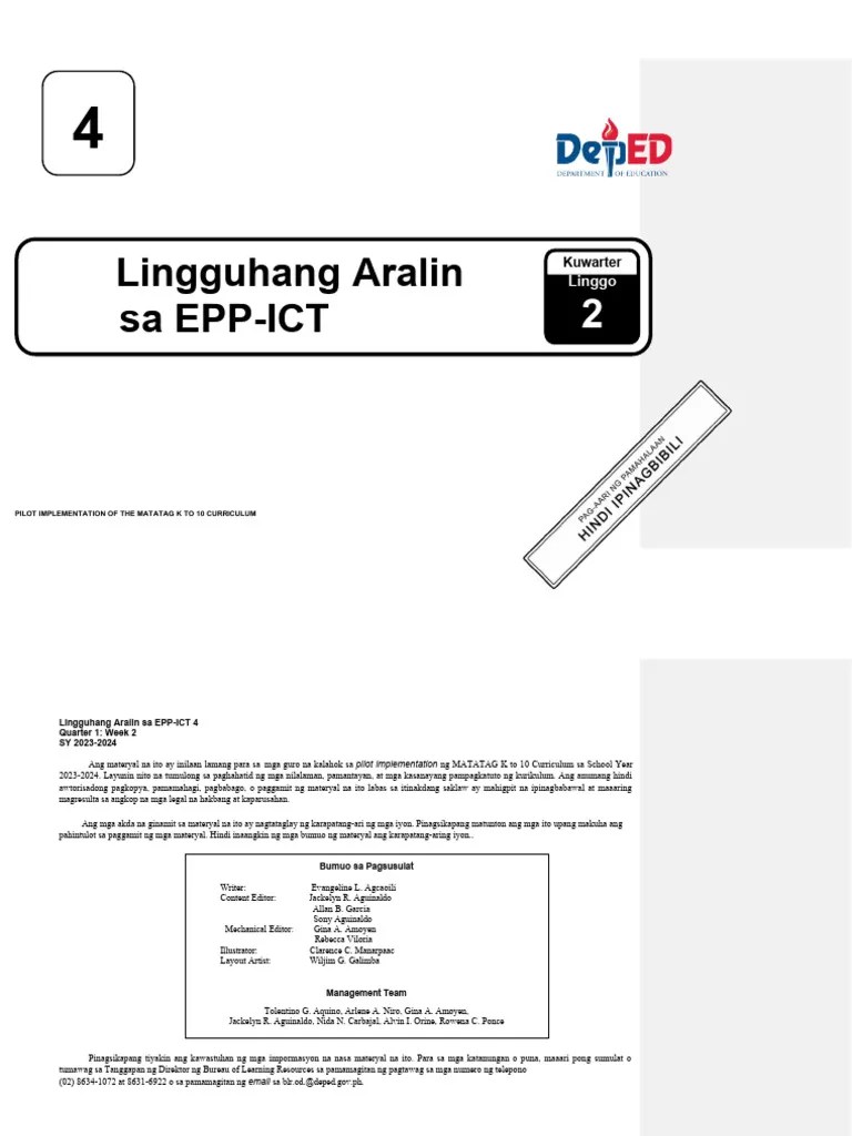 Le Epp Ict 4 Q1 Week2 Final | PDF