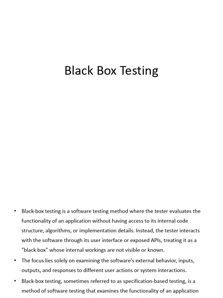 CH 2 Black Box Testing And White Box Testing | PDF | Software Testing | Control Flow