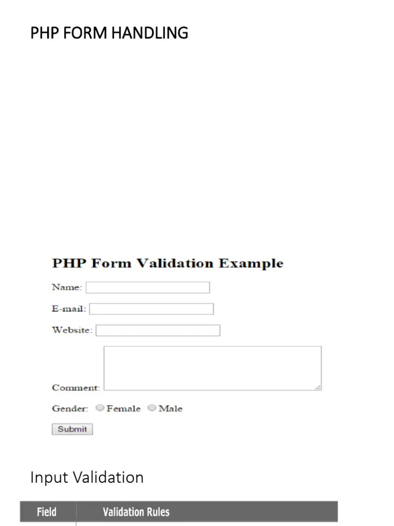 PHP Form Handling | PDF