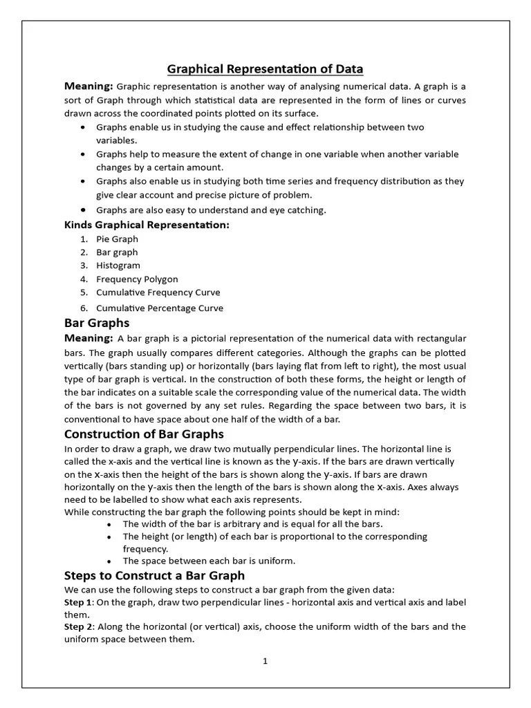 Graphical Representation Of Data | PDF | Cartesian Coordinate System ...