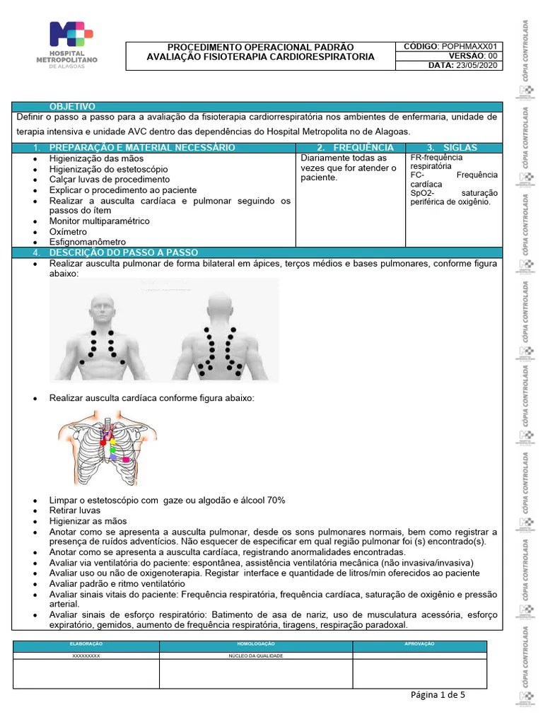 Modelo De Pop H. Metropolitano - Av Resp | PDF | Coração | Medicina Clínica